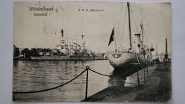 Ansichtskarte Wilhelmshaven, Hafenbild, mit S.M.S Hannover