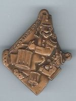 Fasnachtsplakette Basel, "Blaggedde" 1951 (Bronce)