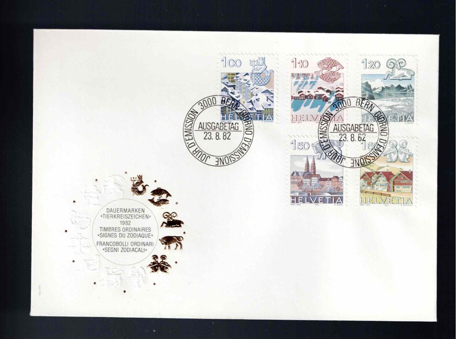 Tutti i francobolli: FDC Satz 1982 Sternzeichen – Usato da Koblenz venduto da Markenhimmel