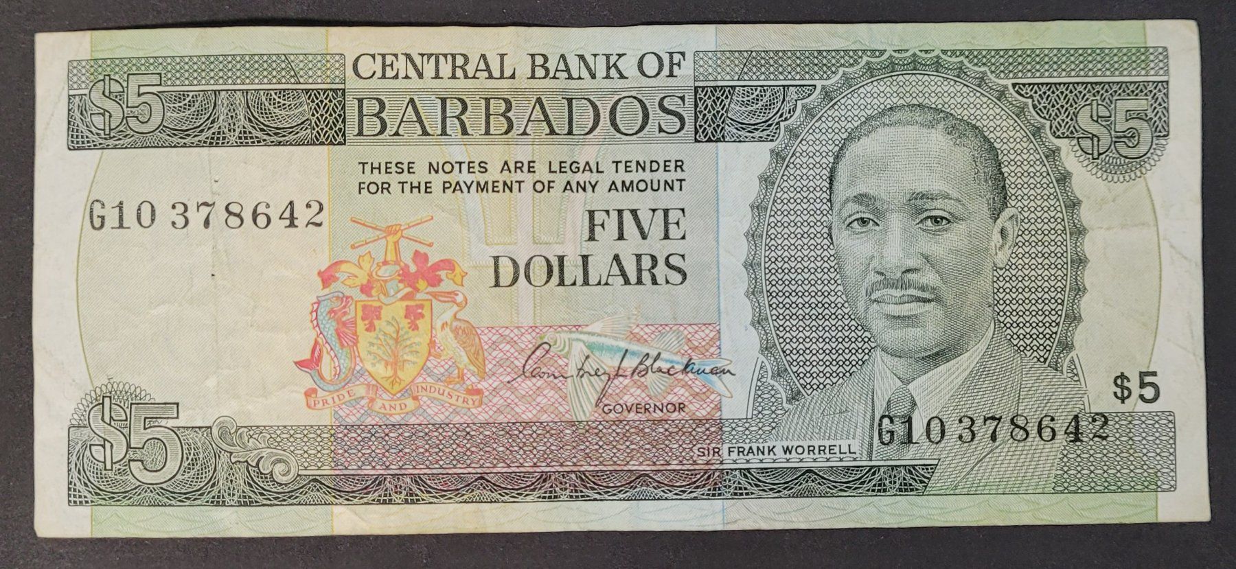 Billets de banque: 5 DOLLARS / BARBADOS ND (1975) – D'occasion à Mumpf par antonio_schweiz_961