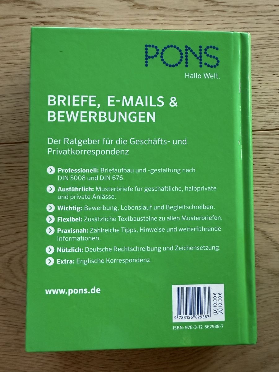 Libri: Pons: Lettres, E-mails, Candidatures - Guide pratique! – Nuovo (secondo la descrizione) da Zürich venduto da Irassa 1