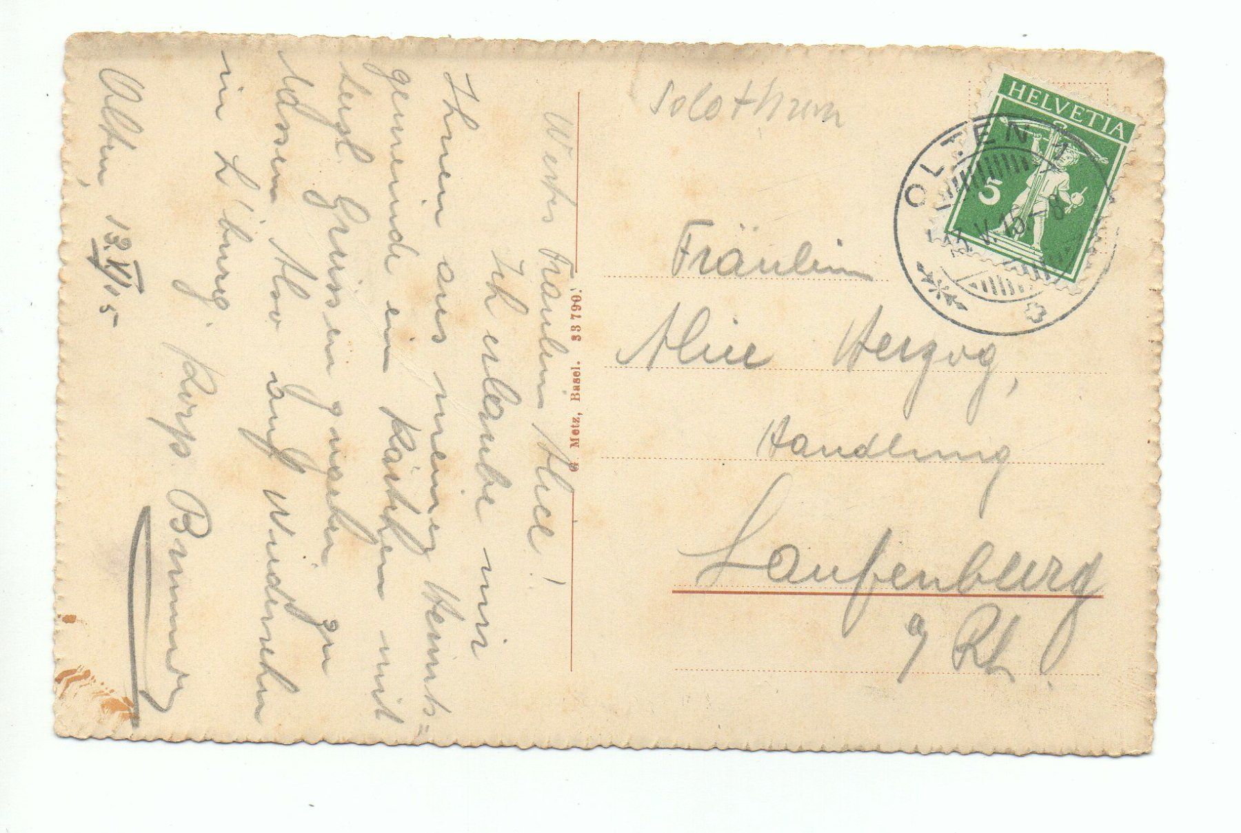 Cartoline postali: OLTEN – Usato da Jona venduto da philajona 1