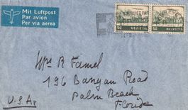 Bedarfsbrief von 1946 nach Palm Beach in den USA