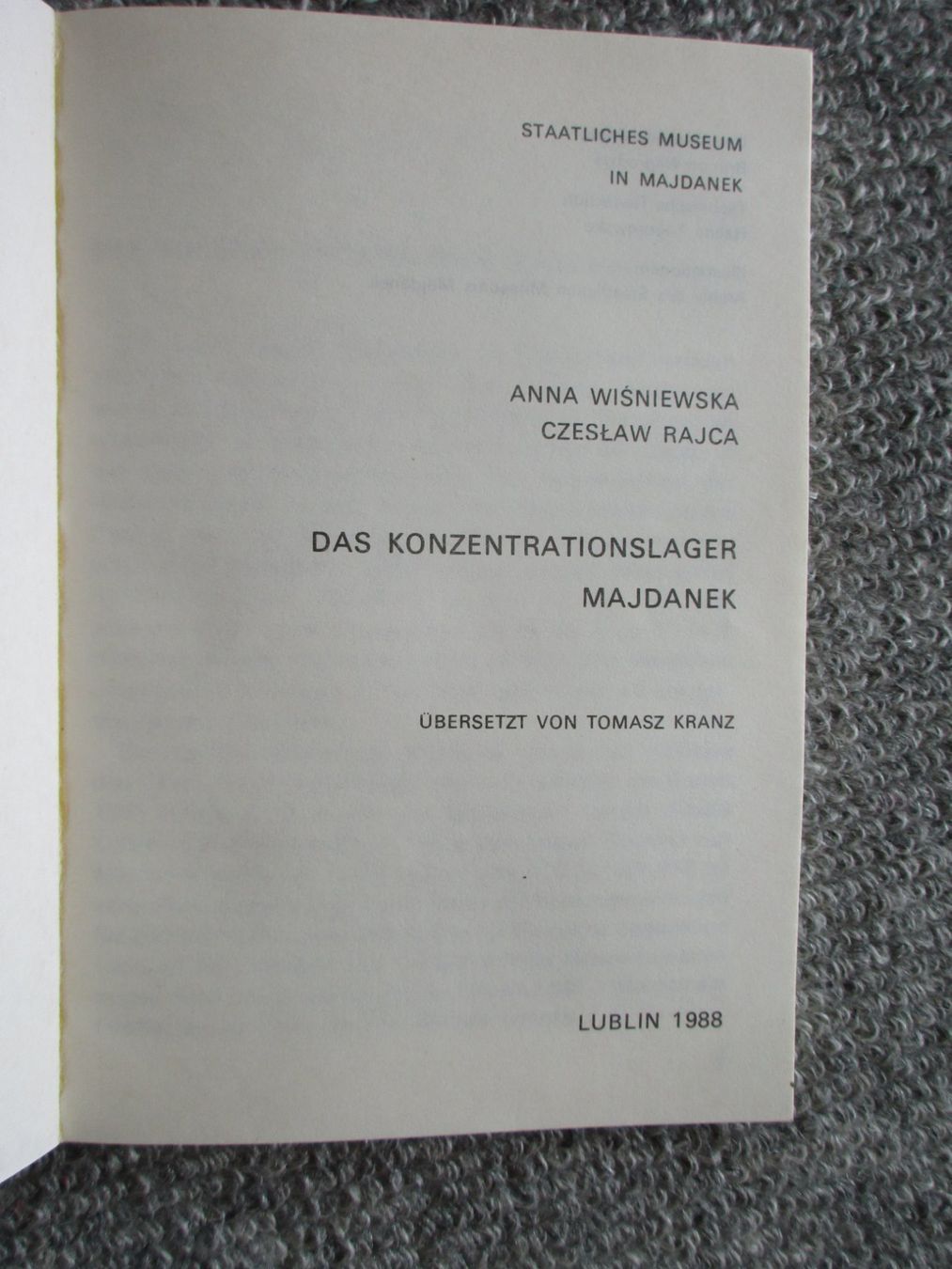 Libri: Dokumentation "DAS KONZENTRATIONSLAGER MAJDANEK" 90 Seiten – Usato da Schafisheim venduto da reno007 1