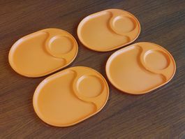 Vintage lot de 4 assiettes apéritif  Tupperware🧡 années 70