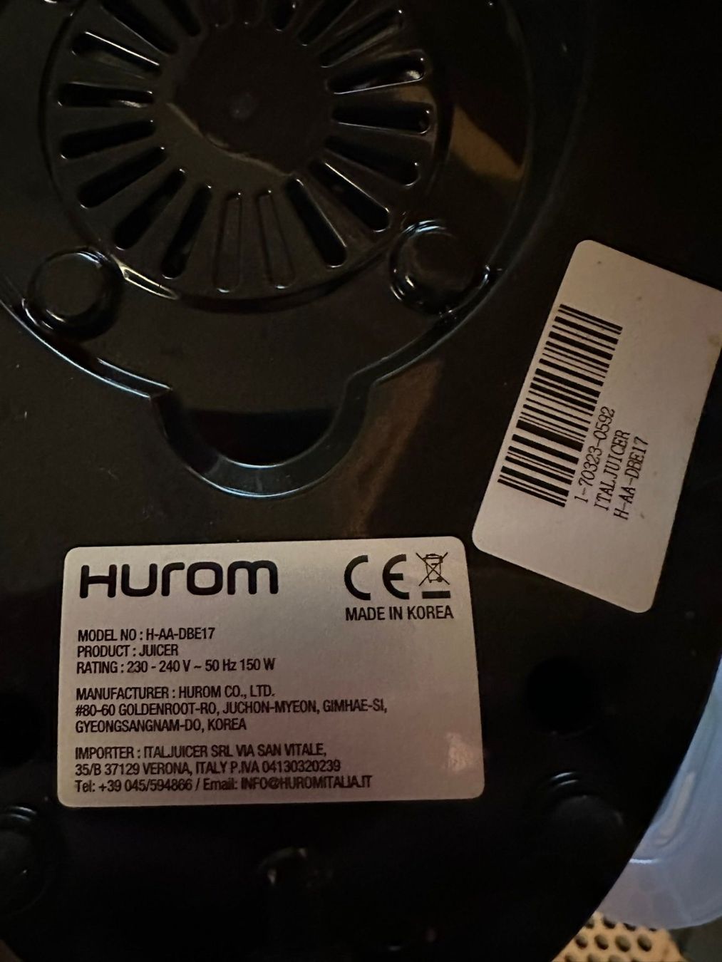 Hurom Elettrodomestici da cucina: Hurom  H-AA Entsafter – Usato da Bern venduto da Buybest24 2