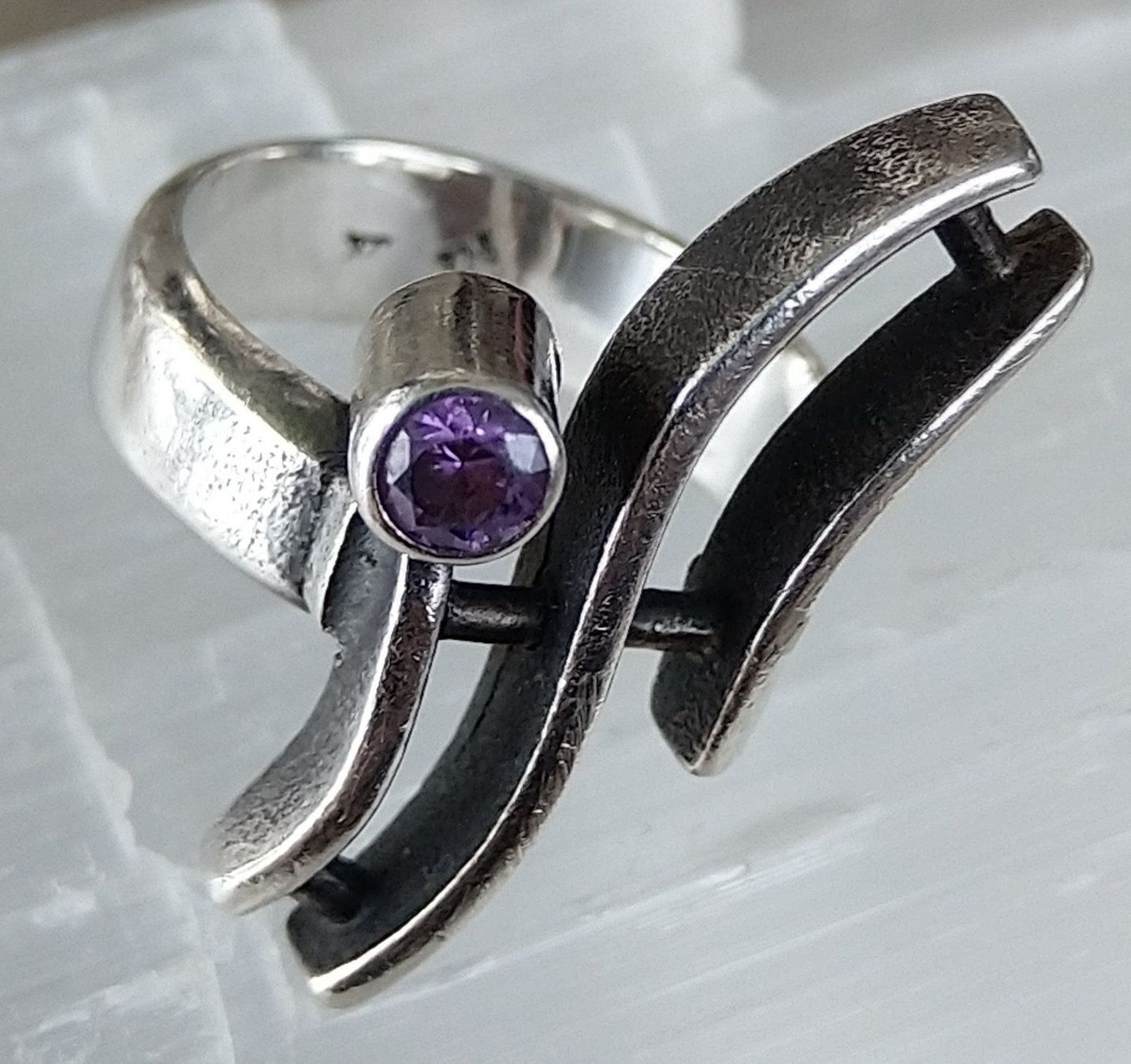 Anelli: RETRO RING IN 925 SILBER MIT AMETHYST – Usato da Romanshorn venduto da Glitzer-Paradies 4