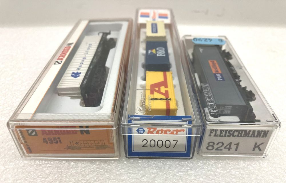 Modelleisenbahnen: Arnold Roco FM N= 2x Containerwagen Hapag-Lloyd - P&O Volvo – Neu (gemäss Beschreibung) aus Thun von retoolinoo 6