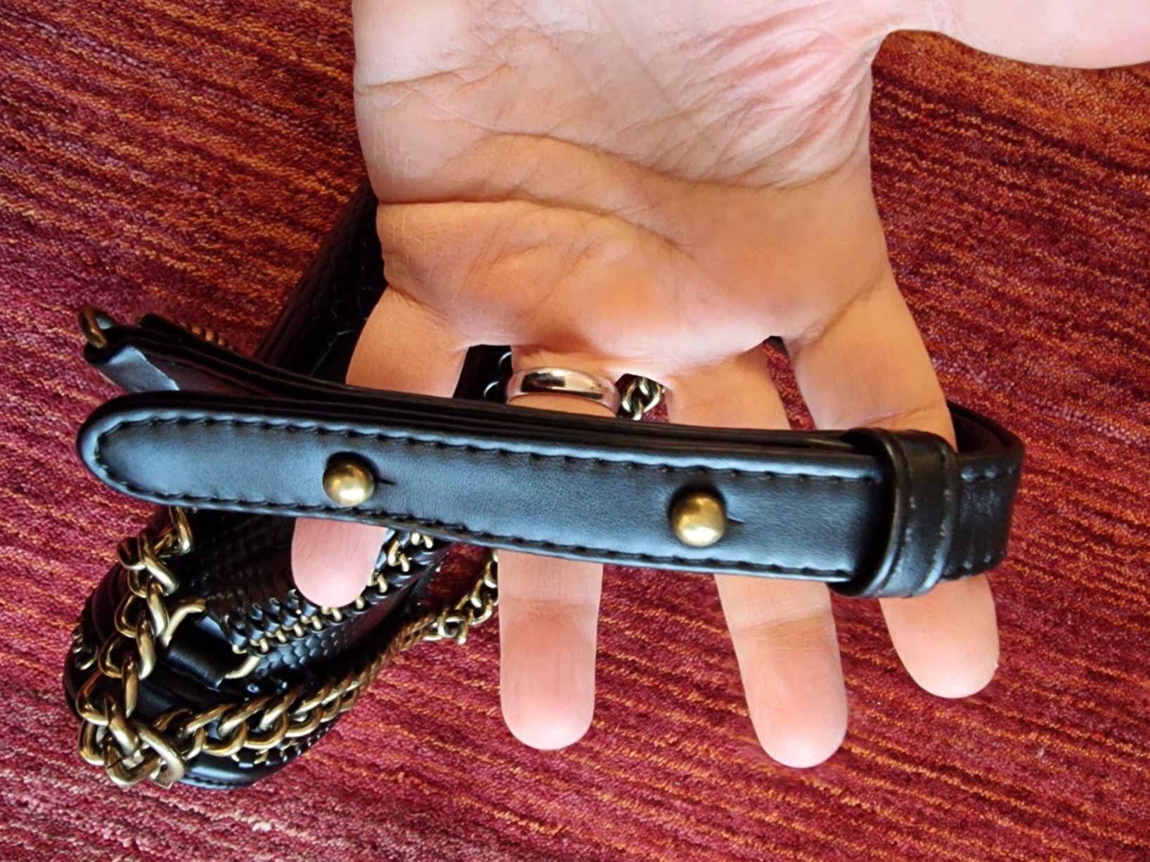 Taschen für Damen: Sac imitation cuir croco noir – Gebraucht aus Veyrier von Leilazizou 5