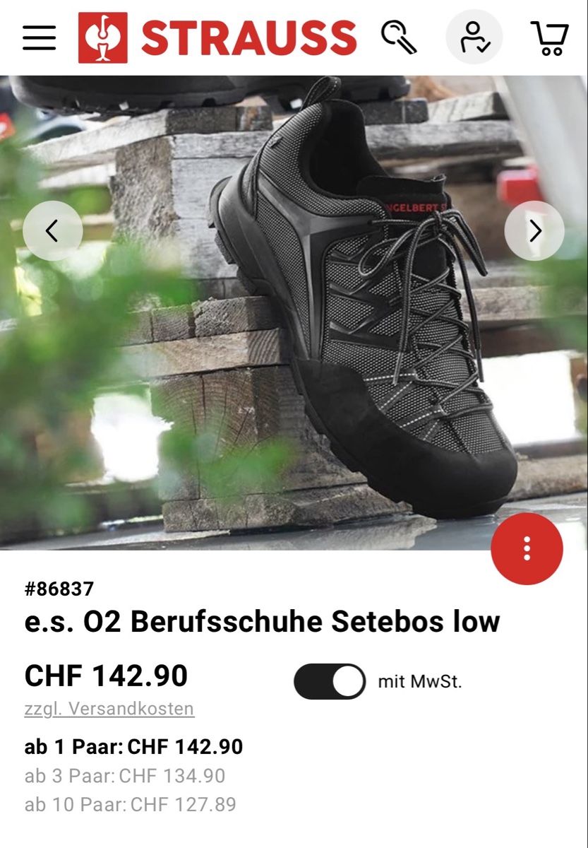Engelbert Strauss Chaussures hommes: E.S. O2 Berufsschuhe Setebos low – Neuf (Voir description) à Thusis par ANGER-EYE 3