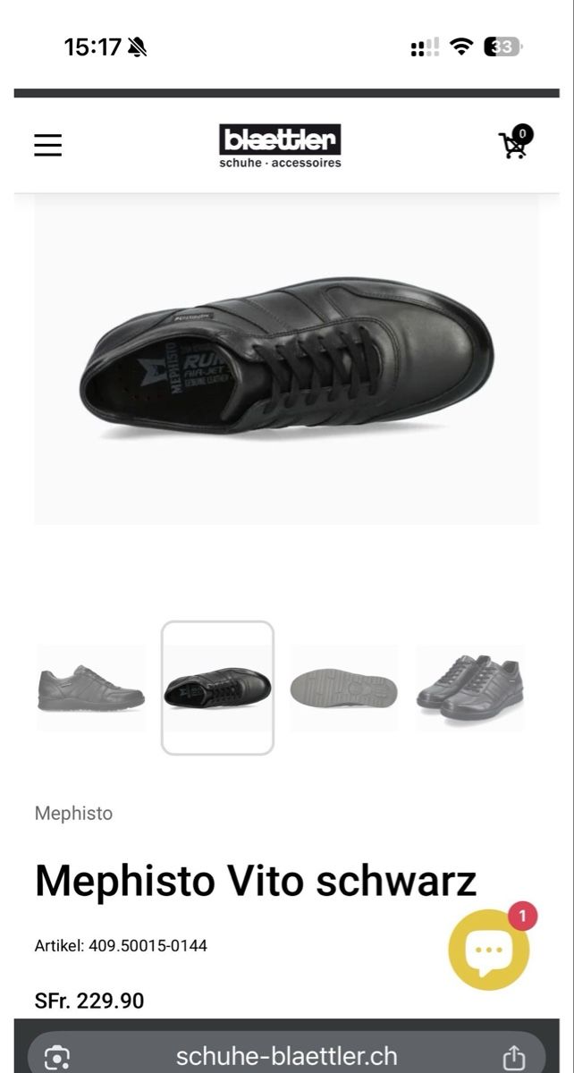 Mephisto Scarpe da uomo: Mephisto Vito black leather sneakers – Nuovo (secondo la descrizione) da Herbligen venduto da T-esthetic 2