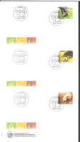 3 FDC 1130 - 1132 Serie Einzelmarken ET Basel 7.9.2004