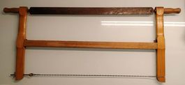 Antike Holzsäge - Zimmermannssäge / Bügelsäge