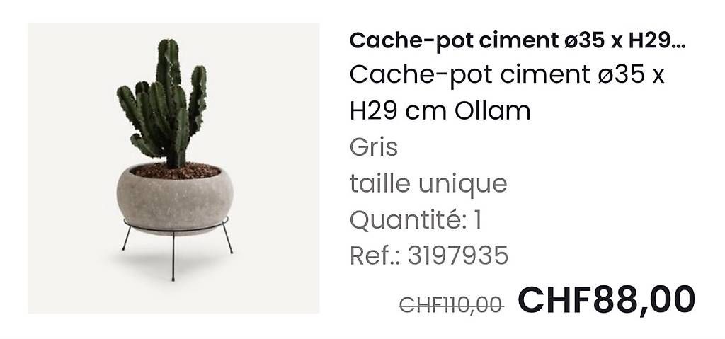 Blumentöpfe: Cache-pot ciment – Gebraucht aus Conthey von carina___ 3