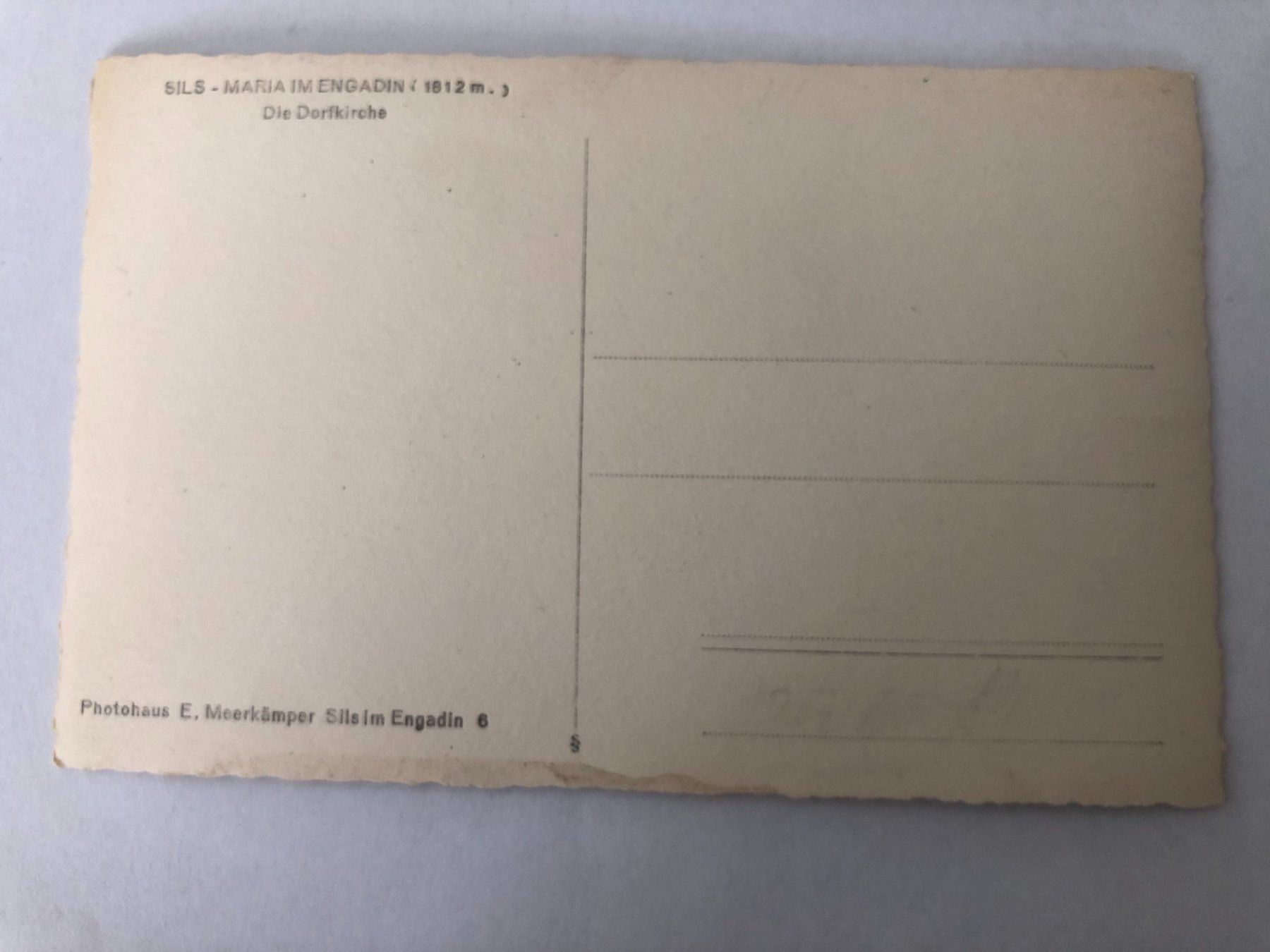Cartoline postali: Alte Ansichtskarte Sils Maria im Engadin Dorfkirche – Usato da Pfäffikon ZH venduto da Waltoversand 1