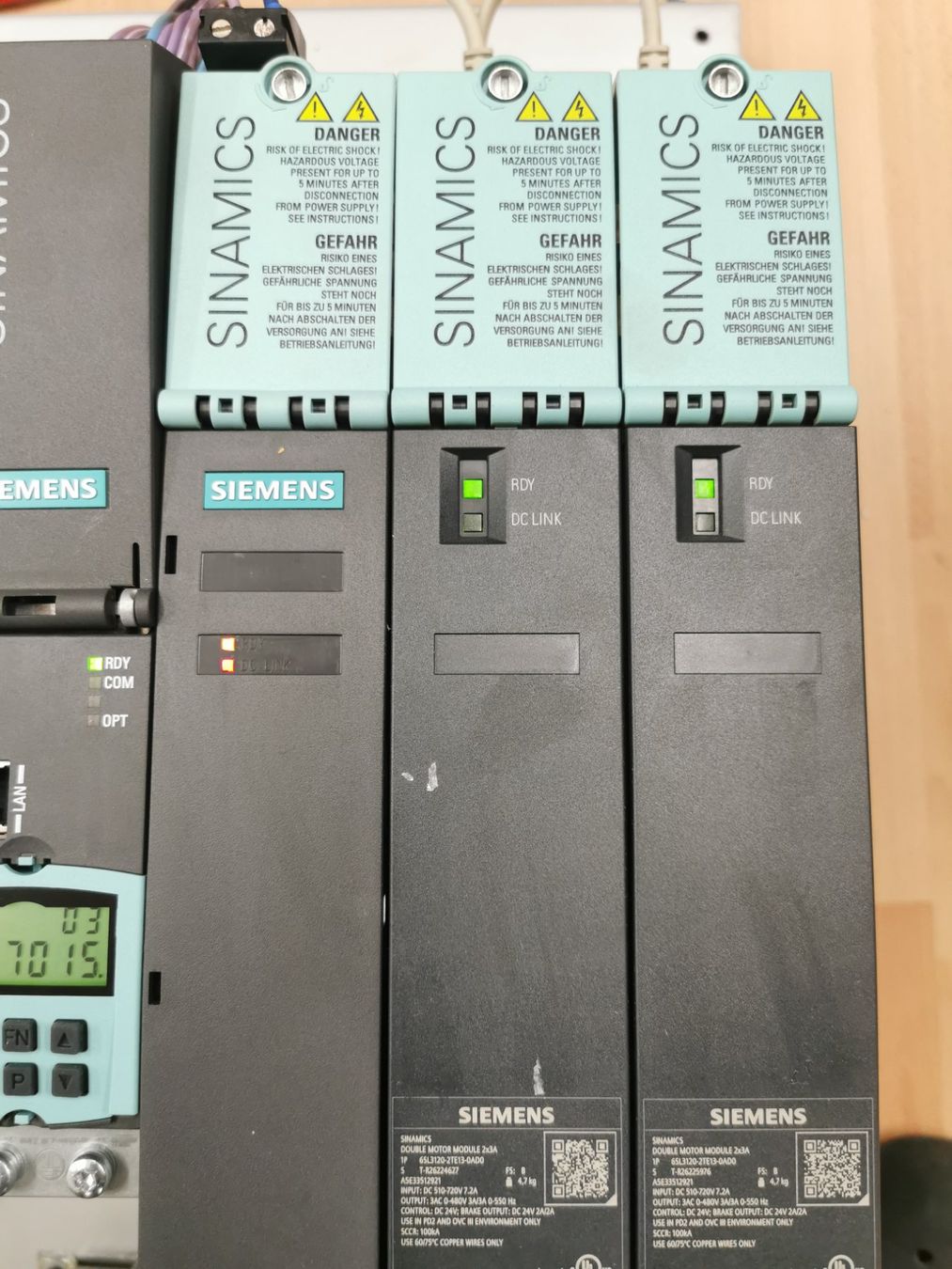 Siemens Componenti elettronici: Siemens Sinamics Power Module, Control Unit & DC Link! (48) – Usato da Niederlenz venduto da Chevy_V8 3