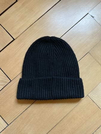 Strickkappe Mütze schwarz