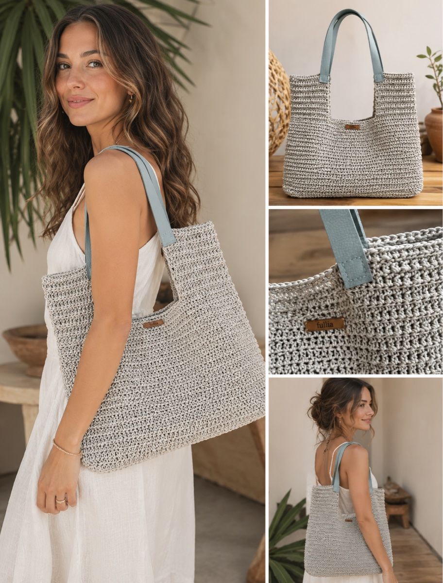 Borse da donna: Neue Handgestrickte Sommer Tasche – Nuovo e nell'imballaggio originale da Wettingen venduto da epe_9vbf