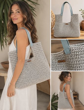 Neue Handgestrickte Sommer Tasche
