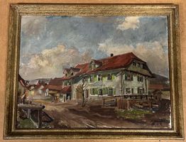 Dorfszene im Gäu von Hans Grütter 1944     (ID 7058)