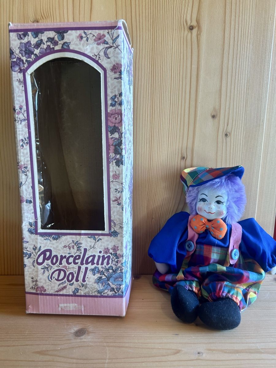 Puppen: Süsser Clown Stoffpuppe bunt Nostalgie – Neu (gemäss Beschreibung) aus Gais von FidelCastro2 3