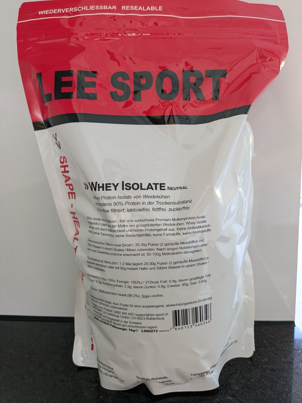 Lee-Sport Cibi & Specialità: Whey Isolate Neutral von Lee-Sport – Nuovo e nell'imballaggio originale da Rorbas venduto da nin_2kwx