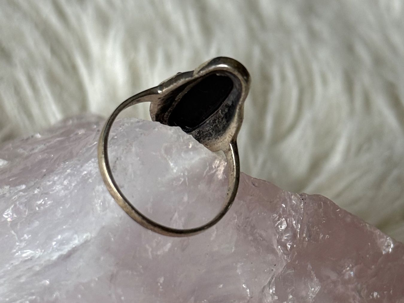 Anelli: Ring Silber 925 mit schwarzem Stein – Usato da Istighofen venduto da Ringparadies 1