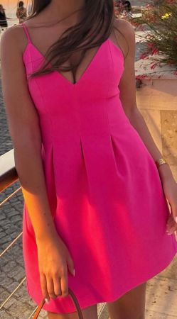 Kleid PINK Träger V-Ausschnitt Grösse XS