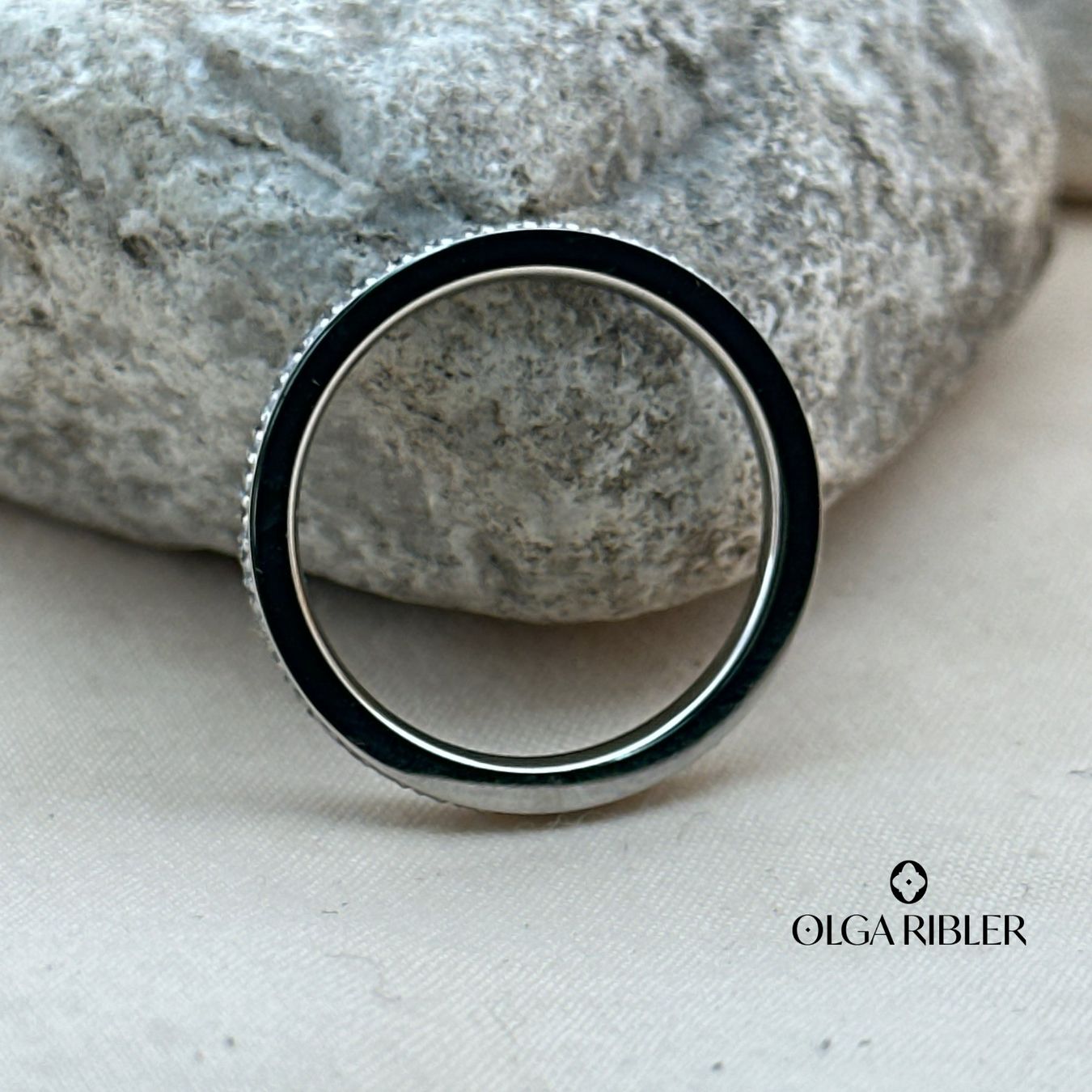 Olga Ribler Ringe: 1.2 mm breiter Ring Memory Ring  mit Zirkonia, Grösse 56 – Neu (gemäss Beschreibung) aus Luzern von Schmuckoutlet 7