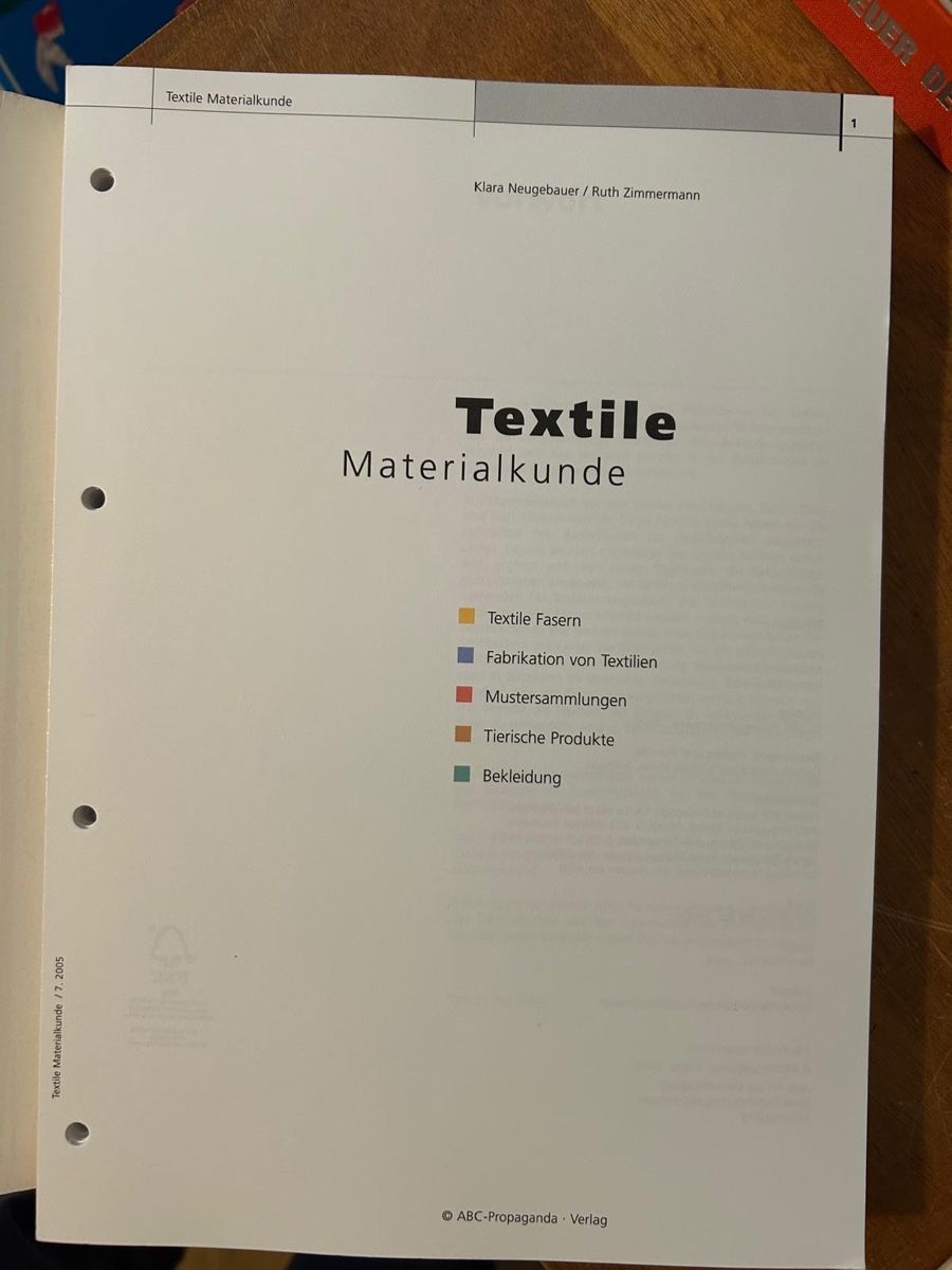 Libri: Textile Materialkunde, Neugebauer – Usato da Zürich venduto da WWehrle 1