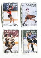 Briefmarken "Eiskunstlauf". Malediven.