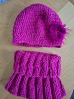 Schöne Mütze und Rollkragen/ Halswärmer Rosa Wolle neu
