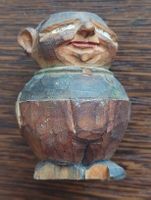 Antike handgeschnitzte Holzfigur, Unikat!