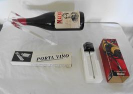 Vintage Wein-Set: Vinometer, Flaschenständer, Top Zustand