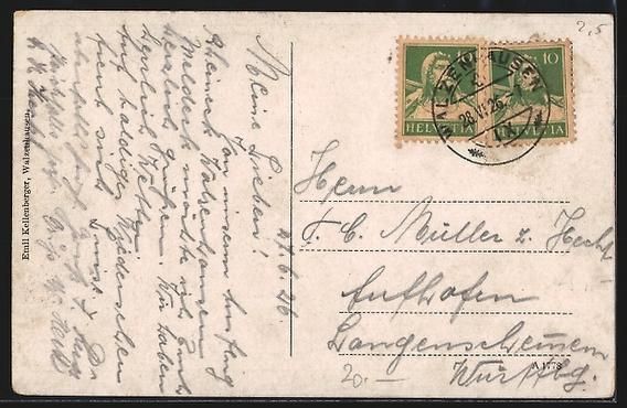 Cartoline postali: AK Walzenhausen, Teilansicht, 1926 – Usato da Berlin venduto da bartko-reher 1
