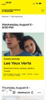 2 Ticketcodes Filmfestival Locarno „les yeux verts“