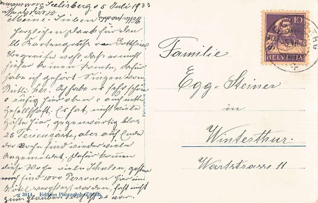 Cartoline postali: GRUSS aus SEELISBERG UR 1933 – Usato da Winterthur venduto da SchatzchischtliWinti 1