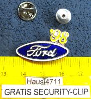 FORD 98 AUTO LOGO PIN ENAMEL MIT SECURITY-CLIP