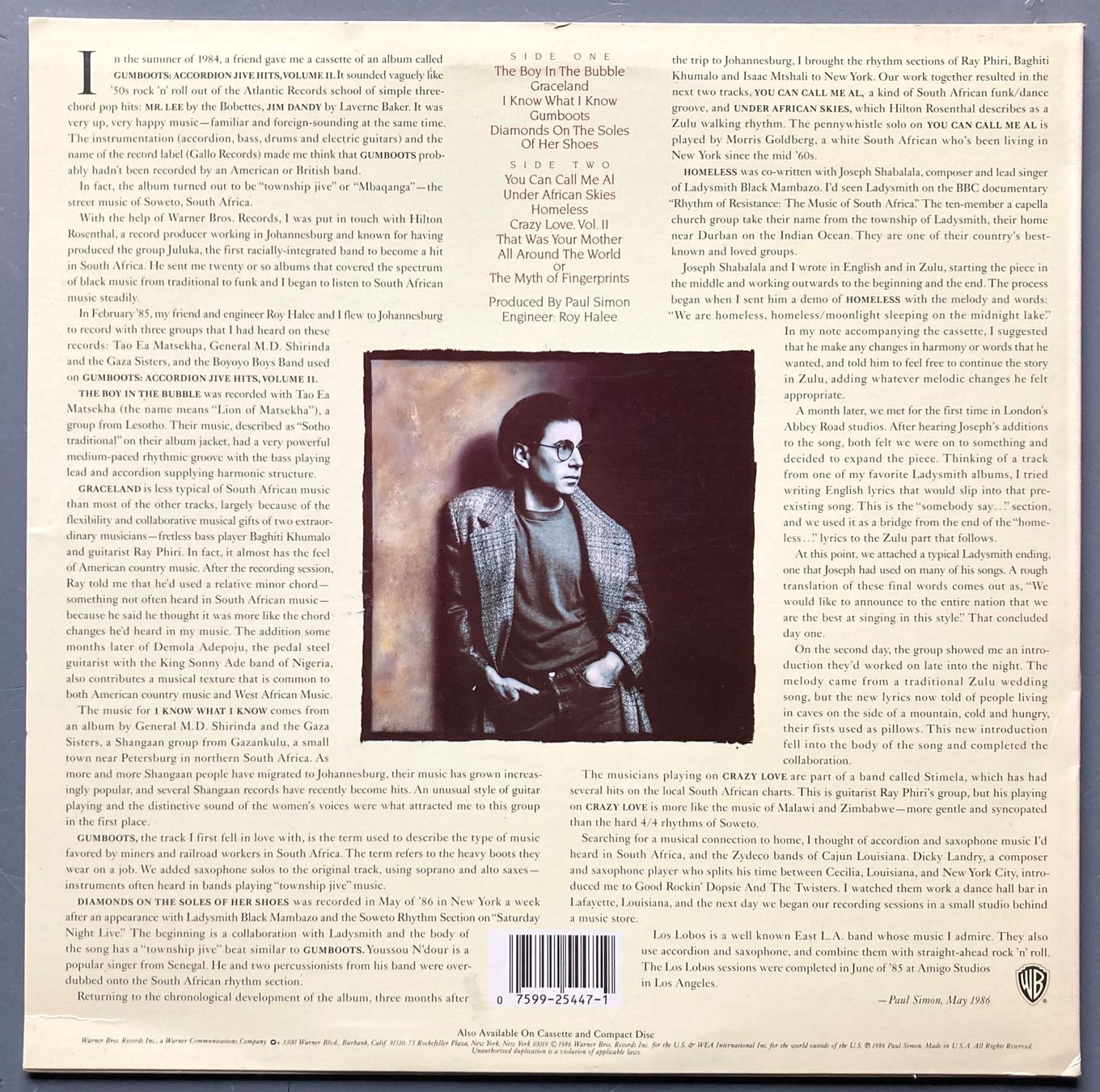 Dischi in vinile: PAUL SIMON - GRACELAND – Usato da Poliez-Pittet venduto da Newtown-Records 1