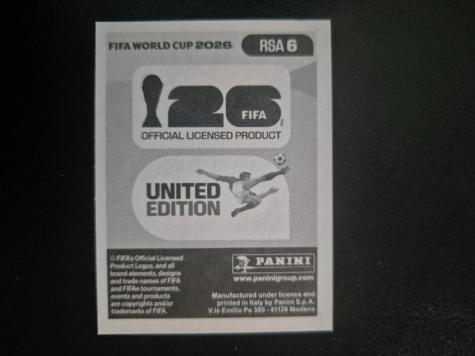 Panini Carte collezionabili: Panini WM 26 RSA 6 – Nuovo (secondo la descrizione) da Rorschacherberg venduto da AJ3108 1
