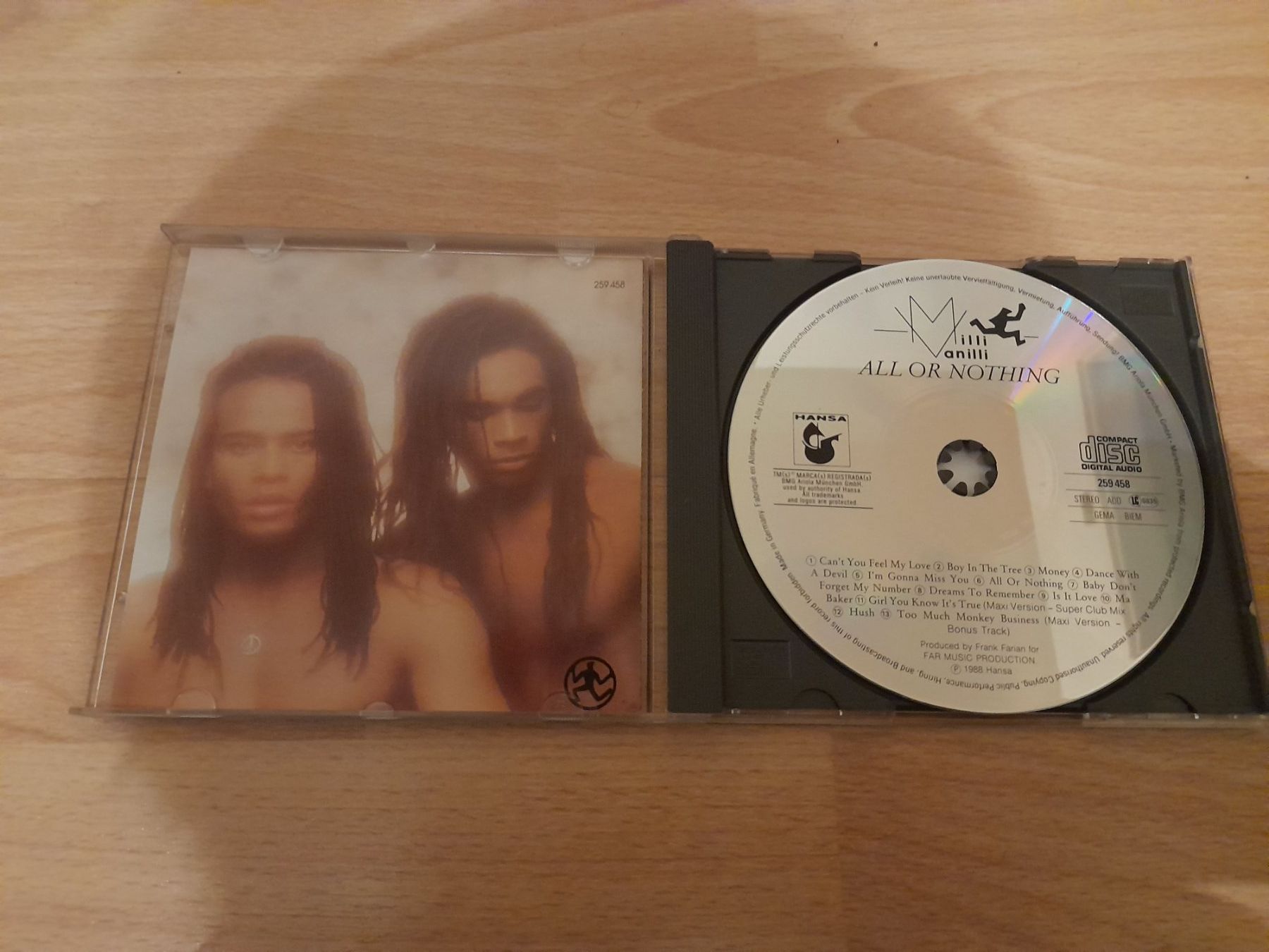 CDs: CD Milli Vanilli All or Nothing The First Album – D'occasion à Lustmühle par chevi03 1