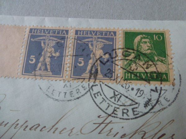 Tutti i francobolli: Brief 1926 ++ Tellbuben mit Tellkopf – Usato da Walkringen venduto da Casablanca777