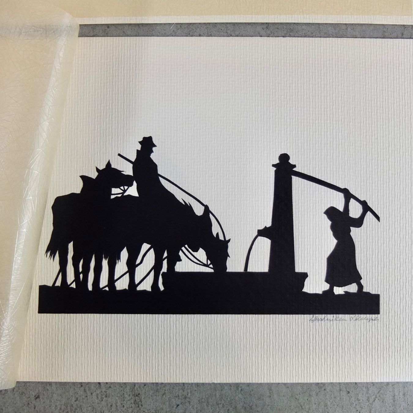 Grafiken & Lithographien: Sieben alte Scherenschnitte – Gebraucht aus Basel von Brocki-auf-dem-Wolf 6