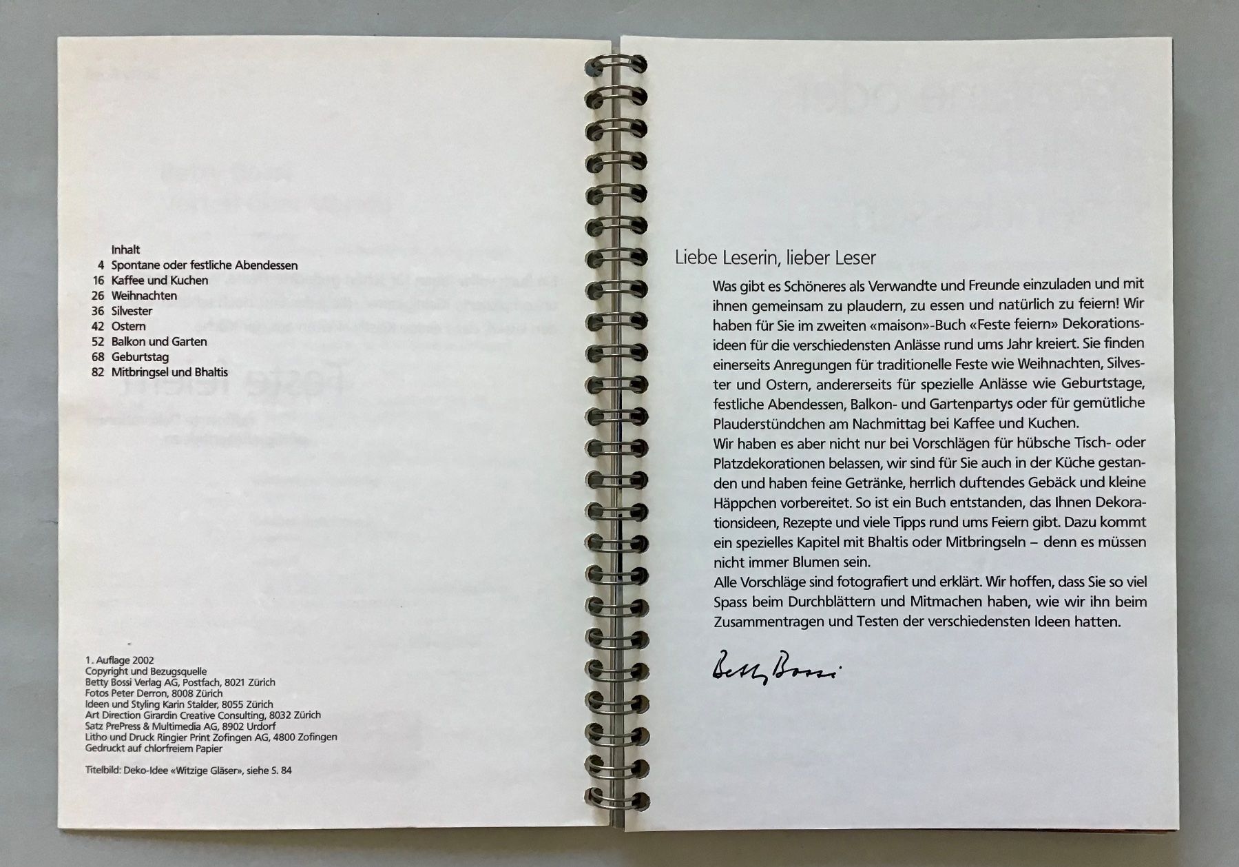 Libri: Betty Bossi: Feste Feiern – Usato da Bubendorf venduto da Alpenheidi 2