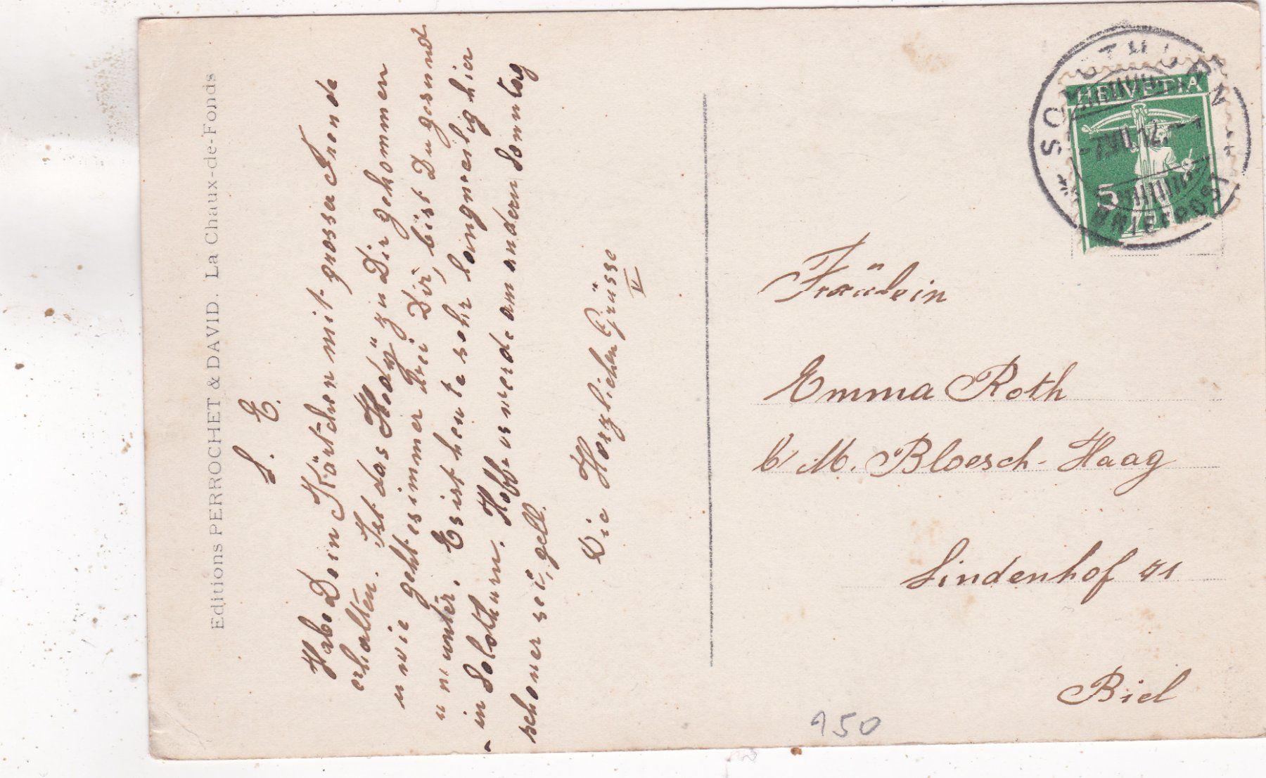 Cartoline postali: Kitsch Paar Frau Mann Blumen 1912 – Usato da Herisau venduto da Lisegrat2008 1