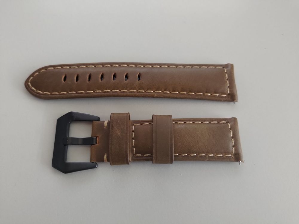 Bracciali & Braccialetti: Uhrband Leder 24mm Bandanstoss mit Schnellverschluss Braun – Nuovo (secondo la descrizione) da Küssnacht am Rigi venduto da Nexovox