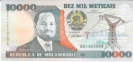Mozambique 10.000 meticais 1991 P137 UNC