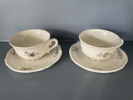 2 vieux Delft mega Teetassen, Saint Amand F* Tasses antiques