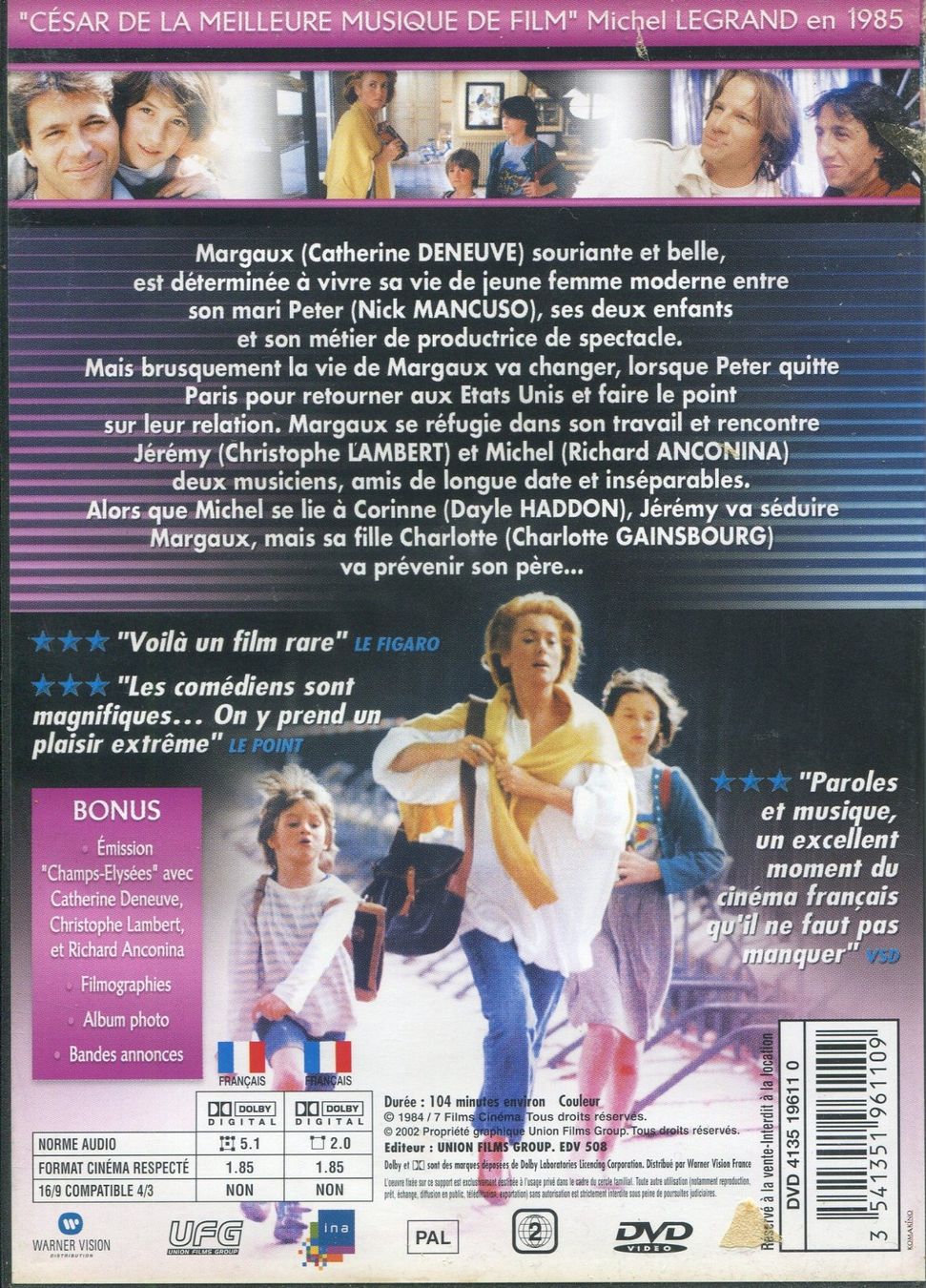 Tutti i DVDs: PAROLES ET MUSIQUE   - DVD – Usato da Les Avants venduto da soyouz63 1