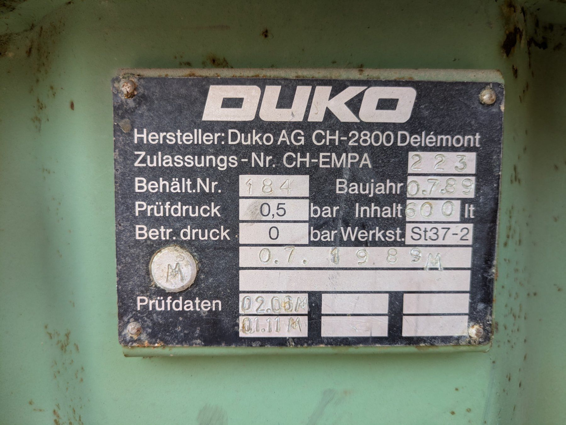 Sonstiges Fahrzeugzubehör: Baustellentank Duko 600 Liter – Gebraucht aus Flamatt von WeibelAG 5
